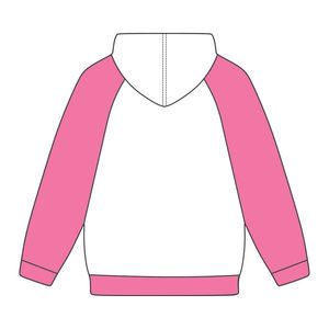 AKA felpa con cappuccio con maniche Raglan rosa corpo bianco in misto cotone abbigliamento greco personalizzato divino nove HBCU abbigliamento greco - Product Image 3