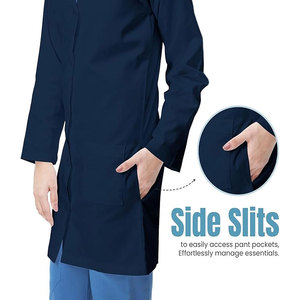 Buena calidad Color sólido Hospital Mujeres Scrub Lab Coat Venta al por mayor de diseño por encargo Mujeres Scrub Lab Coat - Product Image 3
