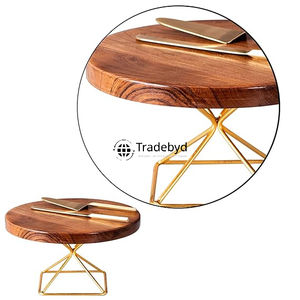 Support à gâteau rustique en bois naturel pour présentoir de desserts de comptoir de boulangerie et décor d'événement élégant Tradebyd - Product Image 2