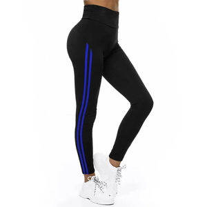 Leggings de yoga taille élastique respirante personnalisés de qualité supérieure, pantalons décontractés avec logo noir et design uni, dernier style en gros - Product Image 1