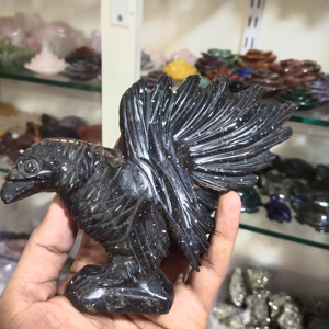 Oiseau naturel de haute qualité sculpté à la main Sculpture en cristal artisanat pour la décoration oiseau coloré artisanat en cristal oiseau - Product Image 4