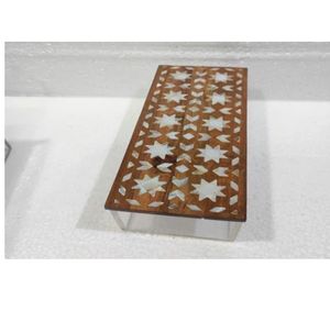 Boîte en acrylique en bois élégante faite à la main avec couvercle en nacre incrusté pour souvenirs de bijoux ou cadeaux pour la région du Golfe - Product Image 4