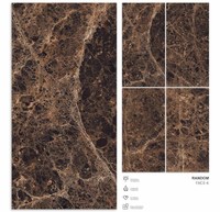 Concord Natural Model 600x1200 Carreaux vitrifiés en porcelaine polie à haute brillance Carrelage rectifié de qualité supérieure pour la décoration de la chambre Carrelage numérique