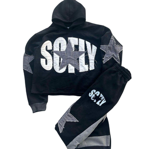 ชุดวอร์มผ้าคอตตอนซักสำหรับผู้ชายผ้าโพลีเอสเตอร์ปักลายพลอยเทียมปักโลโก้ได้ตามต้องการ - Product Image 5