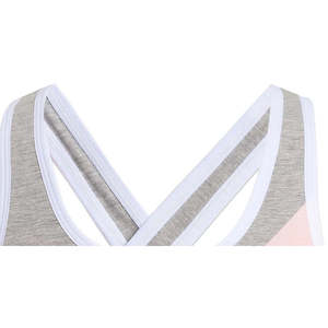 Reggiseno Tommy Hilfiger Cross Back Colorblock per Bambine e Ragazze, Rosa, Taglia 6-7, Traspirante - Product Image 1