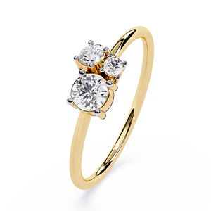 แหวนหมั้นเพชร CVD HPHT ที่ได้รับการรับรองจาก IGI ตัวเรือนทองคำแท้ 14K/18K ดีไซน์มินิมอล ขนาดเล็ก สำหรับผู้หญิง จากผู้ผลิตโดยตรง - Product Image 4