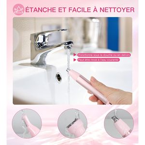 Kit de tondeuse électrique 3-en-1 pour femmes, rechargeable par USB, étanche, portable, pour l'épilation des oreilles, du nez et des sourcils, en plastique - Product Image 3