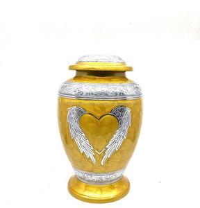Wholesale Wings Engraved Brass Cremation Urn <b>for</b> Human & Adult <b>Ashes</b> Metal Cremation & <b>Keepsake</b> Memorial Cremation Urns Supplier - Product Image 1