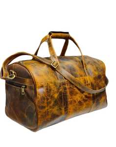 Indian Exporter Offers High Demand Genuine <b>Leather</b> <b>Duffle</b> <b>Bag</b> with Large Capacity at Wholesale Price - Product Image 1