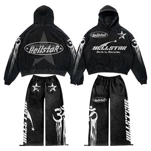 Survêtement Homme Brodé Délavé Survêtement Brodé Style Vintage Survêtements - Product Image 1