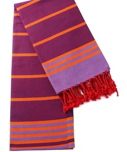 Toalla de Playa Pestemal a Rayas de Color Pastel, con Borlas, Suave al Tacto, Flexible, Absorbente, de Secado Rápido, Ecológica, 100% Algodón - Product Image 1