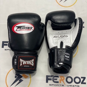 OEM ODM Fly Sky Blue White Customized Professional Lace Comfortable Boxing Sparring <b>Gloves</b> High Quality Genuine Leather UV - Product Image 1