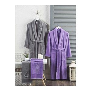 Set di accappatoio per la famiglia di 4 pezzi Set di accappatoio da donna e da uomo