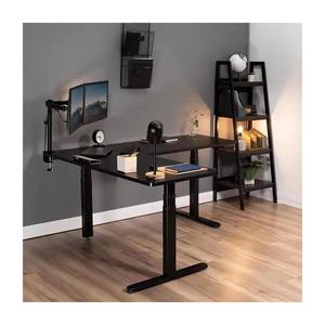 Mesa moderna de oficina en casa con cajones, escritorio de estudio con panel de metal para una organización óptima - Product Image 2