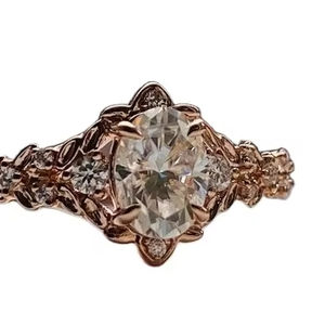 Anillo de diamante cultivado en laboratorio de corte ovalado, anillo de Plata de Ley 925, hermoso anillo de compromiso personalizado y otras joyas de diamantes - Product Image 2