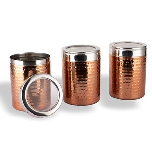 Traditional Design Stainless Steel Gray Antique Food <b>Canister</b> <b>Set</b> Use For Home And <b>Kitchen</b> ware Tabletop Storage Boxes - Product Image 3