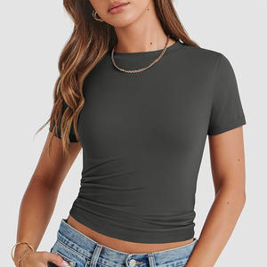 เสื้อโยคะออกกำลังกายสำหรับผู้หญิงผ้าระบายอากาศและมีสไตล์สำหรับแบรนด์ส่วนตัวและพิมพ์ลายปัก - Product Image 2