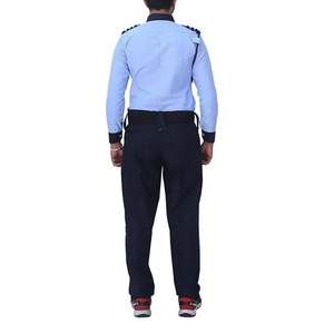 Uniforme d'agent de sécurité bleu hiver avec logo personnalisé Vêtements de garde royal d'hôtel respirants et confortables avec logo personnalisé - Product Image 4
