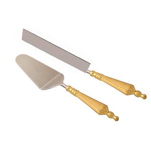 New Stainless Steel Brown Ans White Color Flatware Set Antique Design Cake Knives And Serving Set Use For Hotel And Bakery - Product Image 2
