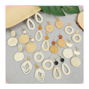 2025 PROVEEDOR DE VIETNAM PENDIENTES DE RATÁN DISEÑO CALIENTE 100% ACCESORIOS A JUEGO FÁCILES HECHOS A MANO-Caryln 0084935825297 - Product Image 2