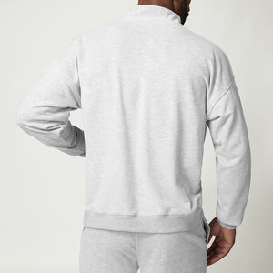 Sweat-shirt à capuche personnalisé avec logo, col polo premium, qualité supérieure, 400 g/m², sweat-shirt lourd en molleton français, vêtements de sport pour homme - Product Image 3