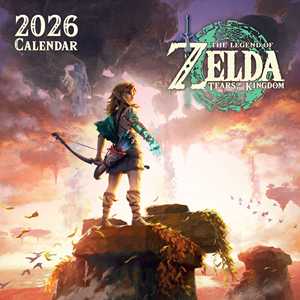 Calendrier de bureau et mural 2026 The Legend of Zelda Tears of the Kingdom, calendrier de table pour affichage - Product Image 1