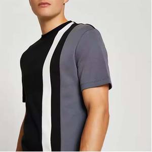 Ensemble T-shirt et short à manches courtes en coton 350 g/m² décontracté pour hommes, couleur unie, printemps-été, short chemise à fond ample - Product Image 3