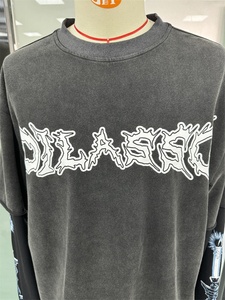 เสื้อยืดคอกลมแขนยาวสำหรับผู้ชายผ้าฝ้าย100% พิมพ์ลายสกรีนขนาดใหญ่ออกแบบได้ตามต้องการคุณภาพระดับพรีเมี่ยม - Product Image 2