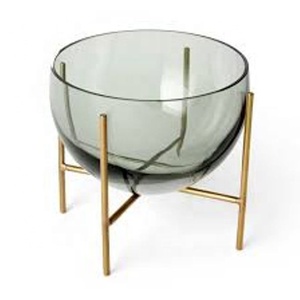 Rama de metal decorativa de último diseño, cuenco de vidrio con acabado antiguo oxidado y robusto, para Navidad y Pascuas - Product Image 2