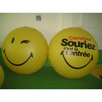 Ballon gonflable personnalisé avec visage souriant - Ballon de plage Happy Face, amusement estival géant, jouet pour fête au bord de la piscine, jeux en plein air