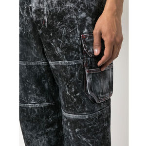 Pantalones Cargo Vaqueros Rectos de Lona con Lavado Ácido para Hombre, Estilo Nuevo 2025, Marca, Casuales, Holgados, Negros, Cintura Media, Transpirables, con Bolsillos Laterales - Product Image 5