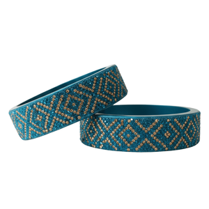 Ensemble de 2 bracelets bleus à motif géométrique, style Lac Fashion - Product Image 2
