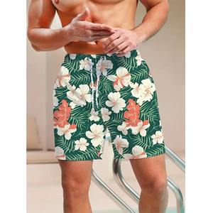 กางเกงว่ายน้ำฮาวายของผู้ชายกางเกงขาสั้นชายหาดพิมพ์ลายดอกไม้แห้งเร็วกางเกงขาสั้นเล่นกีฬากลางแจ้ง3D กางเกงว่ายน้ำแฟชั่นของผู้ชาย - Product Image 1