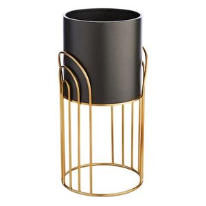 Support de plante élégant en fer galvanisé noir, durable, pour l'intérieur et l'extérieur, support de présentation pour la maison et le jardin, pots de fleurs élégants et contemporains - Product Image 3