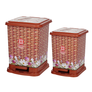 Cubo de basura cuadrado grande de diseño moderno 8010 con mango práctico Cubo de compost con mango Cubo de basura de 13 galones Fábrica - Product Image 1