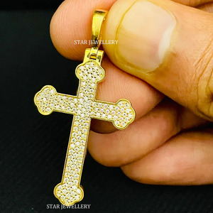 14K ทองคำที่เป็นของแข็งละเอียดอ่อนจี้เพชรธรรมชาติจี้เครื่องประดับที่ดี - Product Image 2