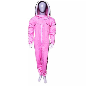 Traje de Apicultura de Algodón Transpirable Rosa con Protección Corporal Completa y Velo para la Cabeza, Ropa de Seguridad para Apicultores - Product Image 1