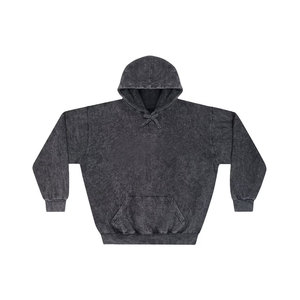 Winter Premium Heavy Fleece Hoodies <b>Mens</b> Vintage <b>Black</b> Acid Stone Wash Kangaroo Pocket Hoodies - Product Image 1
