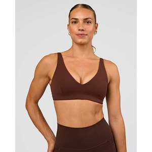 Top Deportivo de Yoga Acolchado Sin Costuras Vitality - Ropa Deportiva Ligera para Gimnasio para Mujer, Talla XS, Estampado Chocolate Caliente - Product Image 1