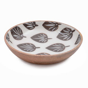 Minimalistic Decorative Enamel Handmade Design Mango Wood <b>Dinnerware</b> Salad Server Kitchen Food Serving Bowl - Product Image 3