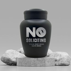 No solicitar urna de cremación humana personalizada cenizas de adultos recipiente de acero inoxidable grabado negro tamaño personalizado - Product Image 5