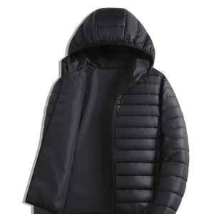 Veste matelassée pour homme avec logo personnalisé, chaude, légère, isolante, imperméable, coupe-vent, tendance hivernale, durable, de haute qualité - Product Image 1