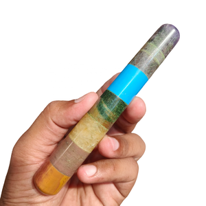 Haute qualité 7 Chakra bâton harmoniseur cylindres tige Multi pierre pour la méditation réduire les CEM et le rayonnement 7 chakra cristal de guérison - Product Image 4