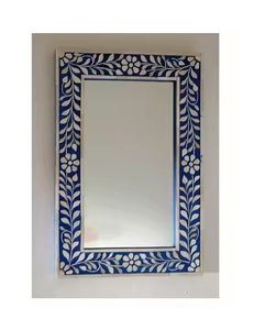 Marco de espejo Diseño Incrustaciones de hueso Espejo enmarcado decorativo Decoración de pared Hogar de lujo Hoteles por Artesanías de media luna - Product Image 3