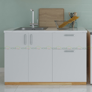 Meuble bas de cuisine moderne Modèle 002-120x60x80cm en acier inoxydable et panneau mélaminé pour îlots en appartements TBD68002 - Product Image 3
