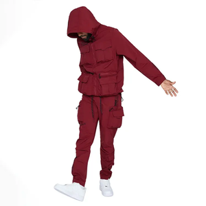 ชุดวอร์มกันลมแบบมีฮู้ดสำหรับฤดูหนาว ออกแบบเองได้ ขายส่ง ชุดลำลองขายดี สไตล์สตรีท ผ้าฟลีซ ระบายอากาศได้ดี - Product Image 4