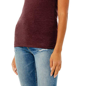 Airlume-Cinta de hombro de algodón peinado y anillo para mujer, 100% de longitud corporal más larga, 32, 4,2 onzas, color granate, Ceñido - Product Image 5