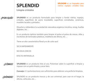 SPLENDID Spray Limpiador de Vidrios Multiusos 750 ml. (Faren 7LS750SP) - Product Image 2