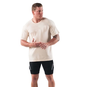 T-shirt d'entraînement sportif de haute qualité pour hommes T-shirt d'entraînement de gymnastique de compression de haute qualité pour hommes personnalisé OEM - Product Image 1
