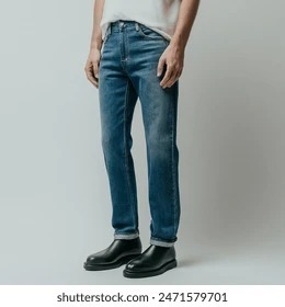 กางเกงยีนส์ทรงสลิมฟิตของผู้ชายกางเกงยีนส์ผ้ายืดผ้าฝ้ายเนื้อนุ่มพรีเมี่ยมกางเกงลำลองทันสมัยเหมาะสำหรับสวมใส่ในชีวิตประจำวันงานปาร์ตี้และกลางแจ้ง - Product Image 2